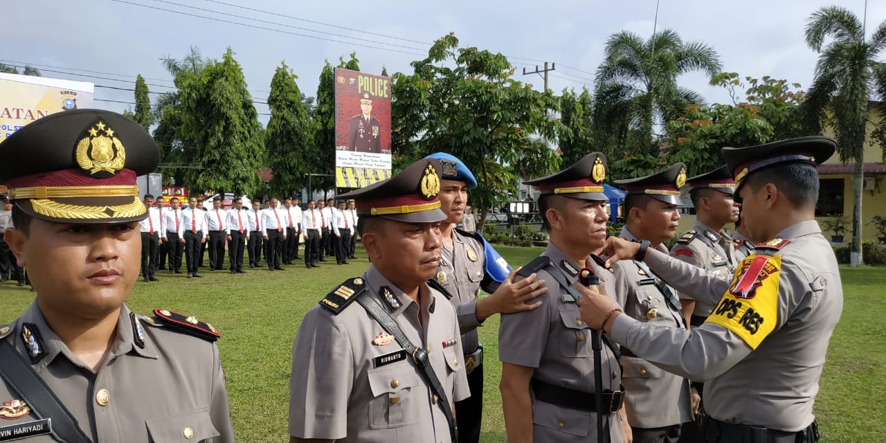 Kapolres Kampar Pimpin Serah Terima Jabatan Para Kapolsek Dan Kasat Lantas